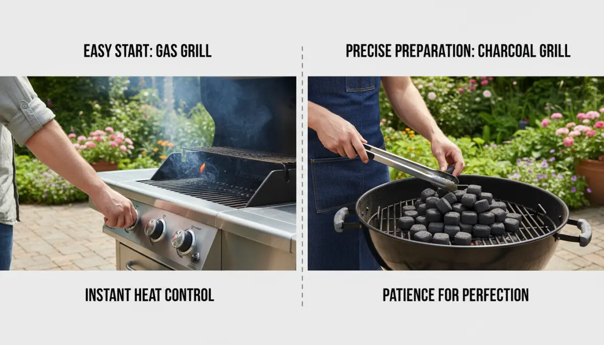Confronto praticità barbecue gas e carbonella per scegliere quale comprare