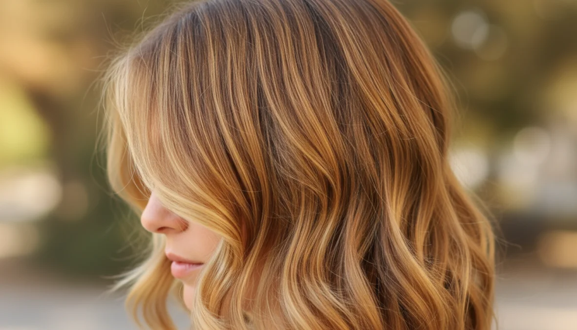 Colpi di sole fai da te effetto naturale su capelli castani con schiariture bionde