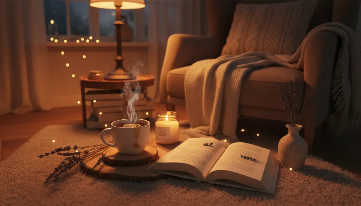 Routine serale rilassante per dormire meglio con tisane e attività calmanti
