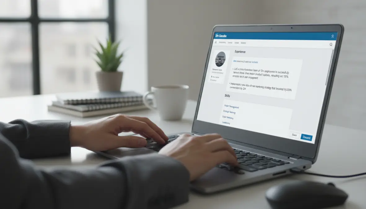 Sezione esperienze e competenze professionali su profilo LinkedIn ottimizzato
