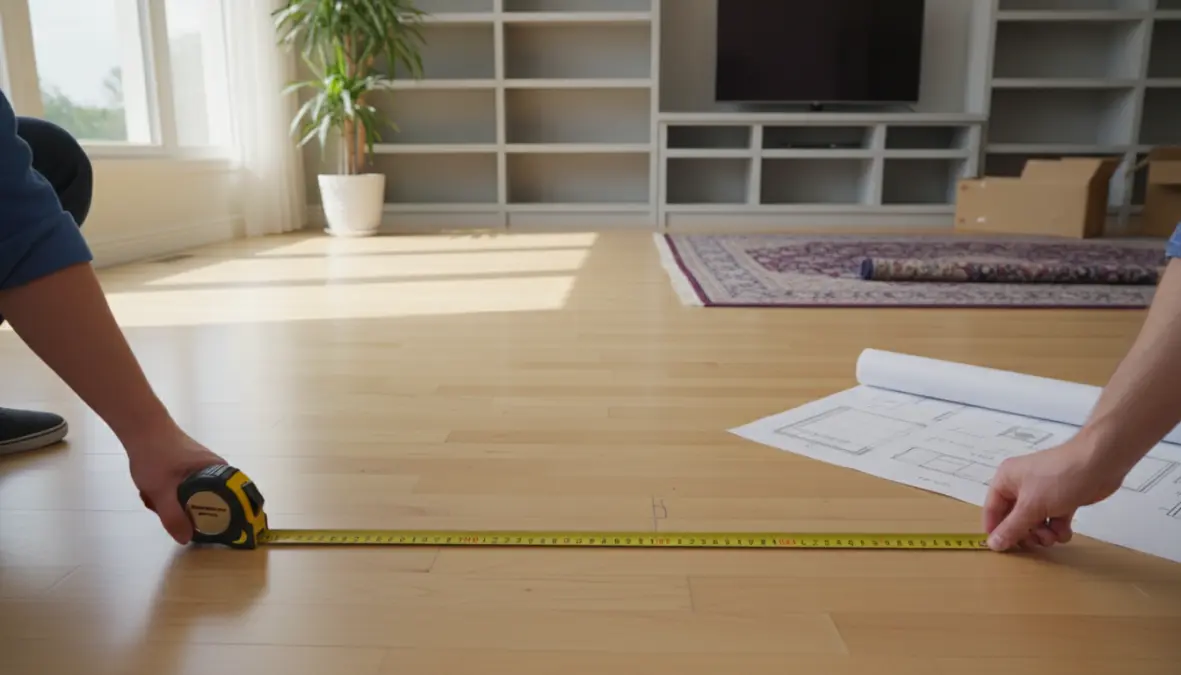 Misurazione dello spazio per scegliere dimensioni divano corrette nel soggiorno