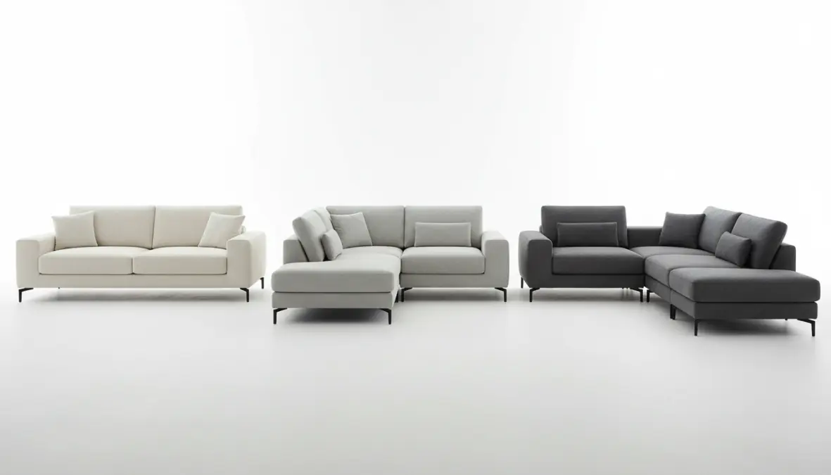 Diverse configurazioni divano: lineare, angolare e componibile per scegliere il divano giusto