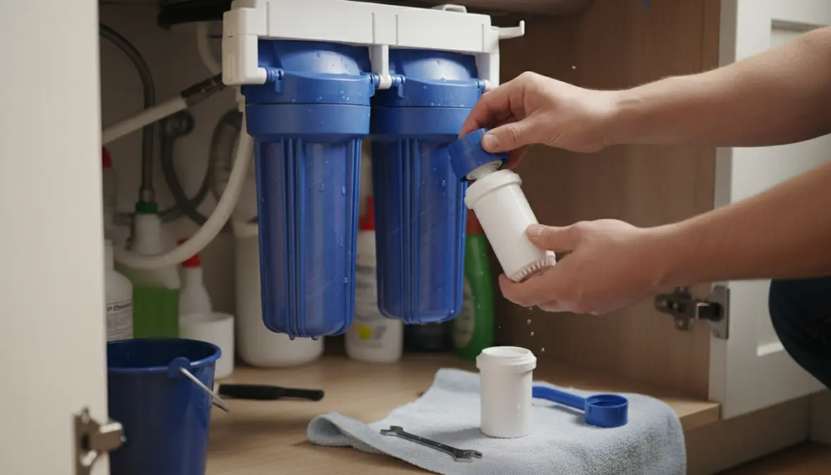 Manutenzione e sostituzione filtri depuratore acqua domestico