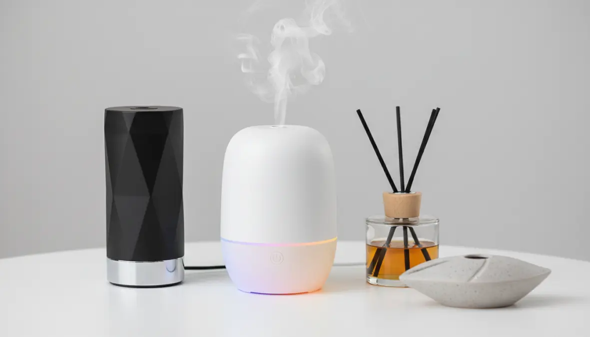 Diverse tipologie di diffusore oli essenziali per aromaterapia domestica