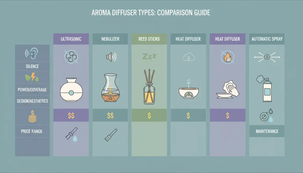 Confronto tra diverse tipologie di diffusore profumo casa e loro caratteristiche