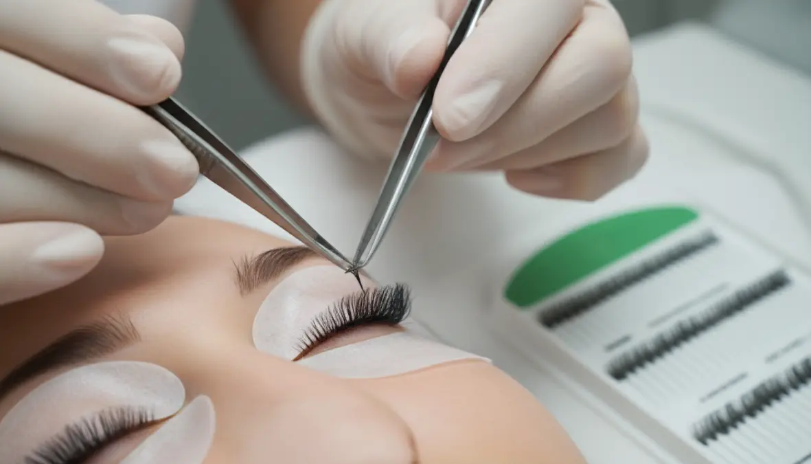 Applicazione professionale di extension ciglia con tecnica one to one