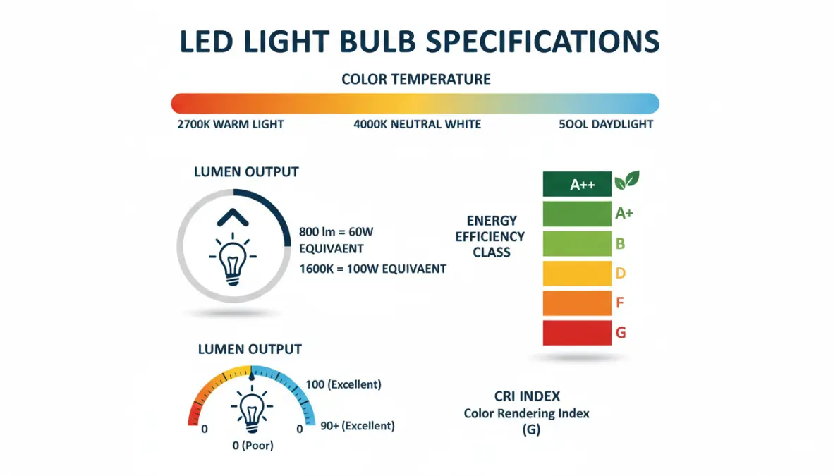 Guida scelta illuminazione LED domestica con temperatura colore e lumen per ogni ambiente