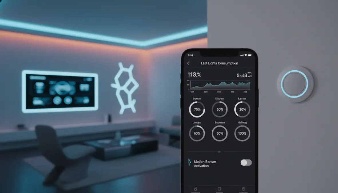 Sistema domotica per controllo consumi luci LED casa e massimizzazione risparmio energetico
