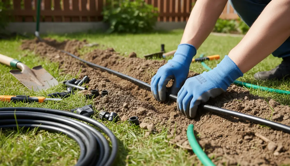 Installazione fai da te di tubazioni interrate per impianto irrigazione giardino