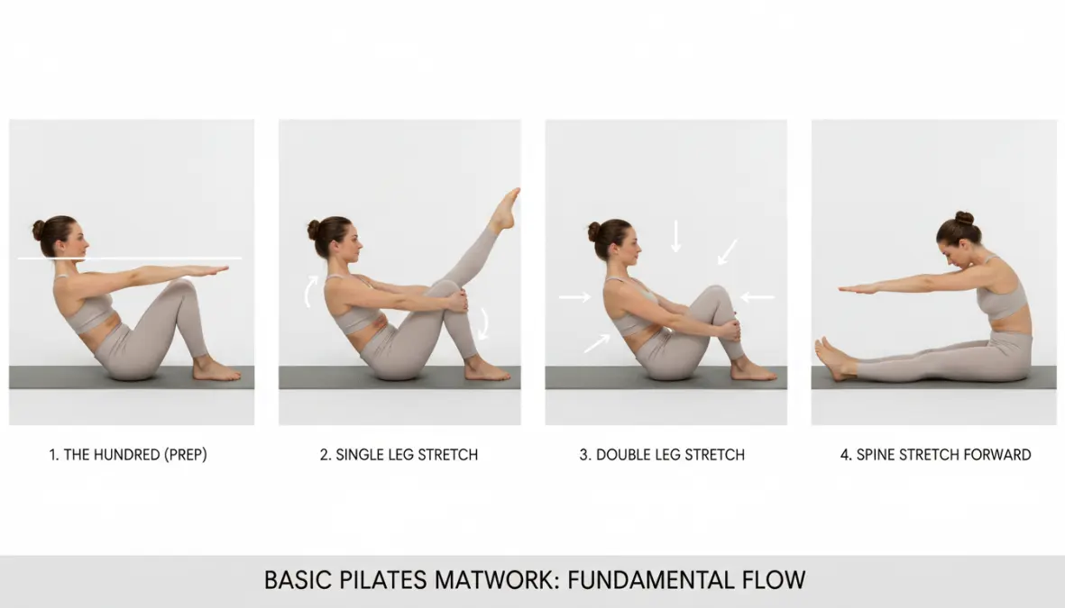 Sequenza di esercizi pilates base per principianti senza attrezzi