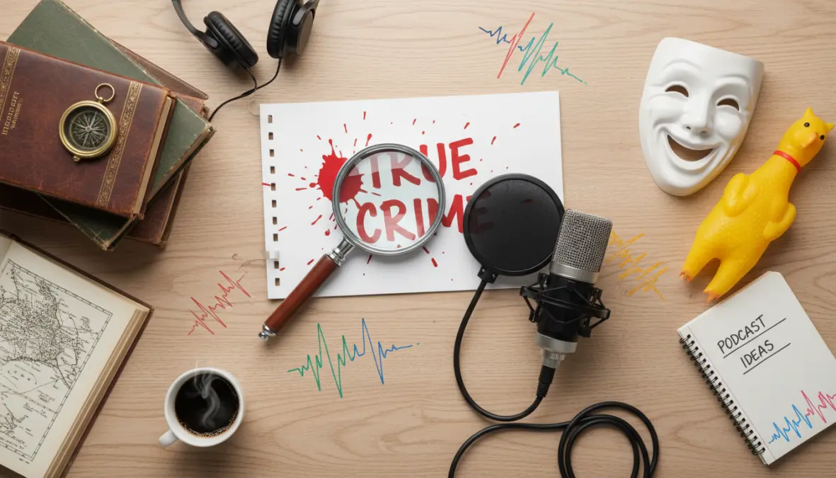 Composizione visiva che rappresenta le diverse categorie dei migliori podcast italiani