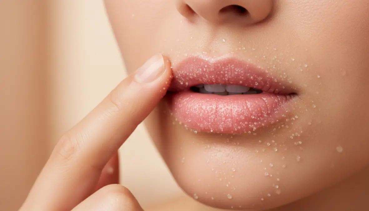 Come applicare correttamente lo scrub labbra naturale con movimenti circolari