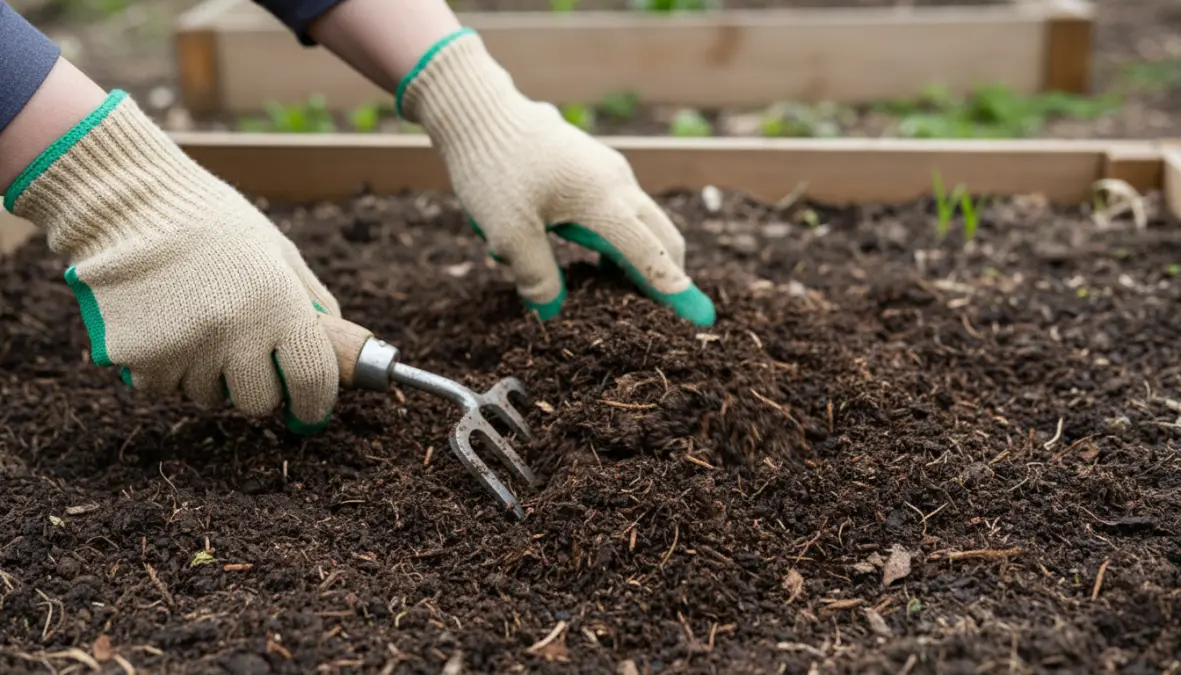 Preparazione del terreno dell'orto a marzo per la semina primaverile