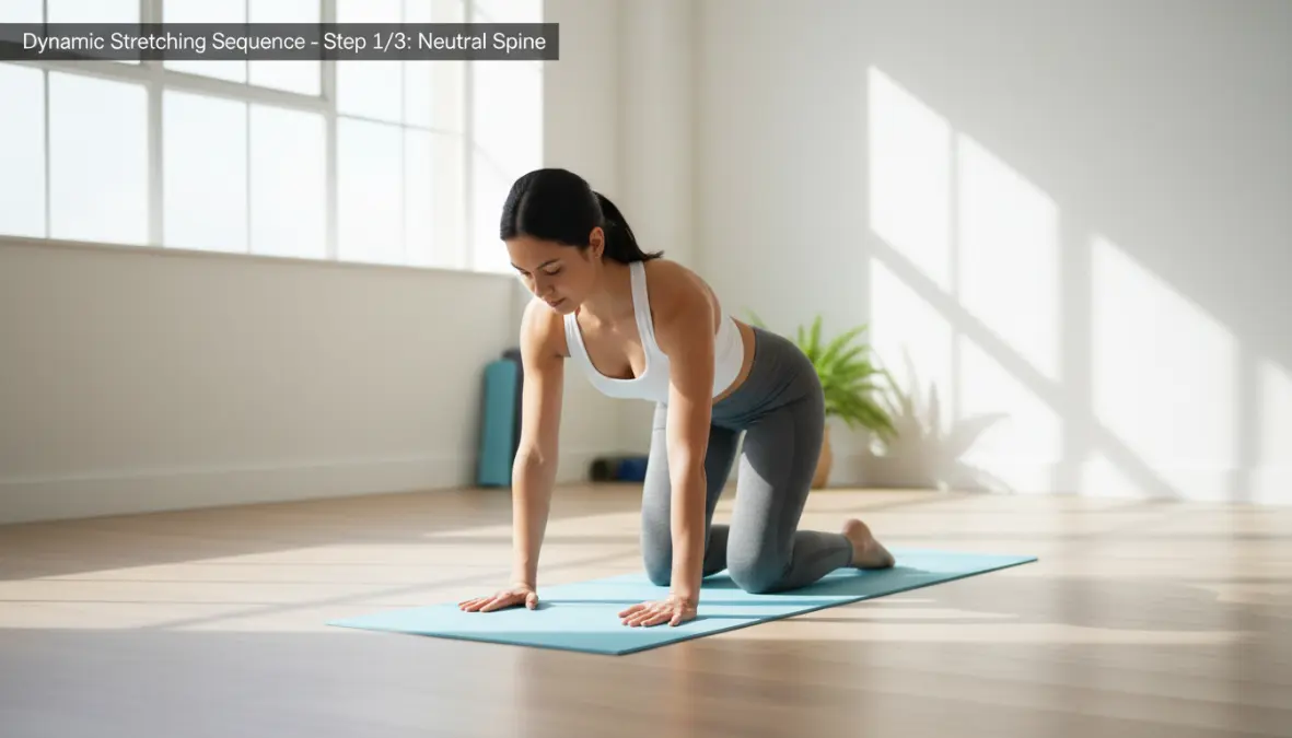 Sequenza stretching dinamico mattutino, posizioni di allungamento per schiena e colonna vertebrale