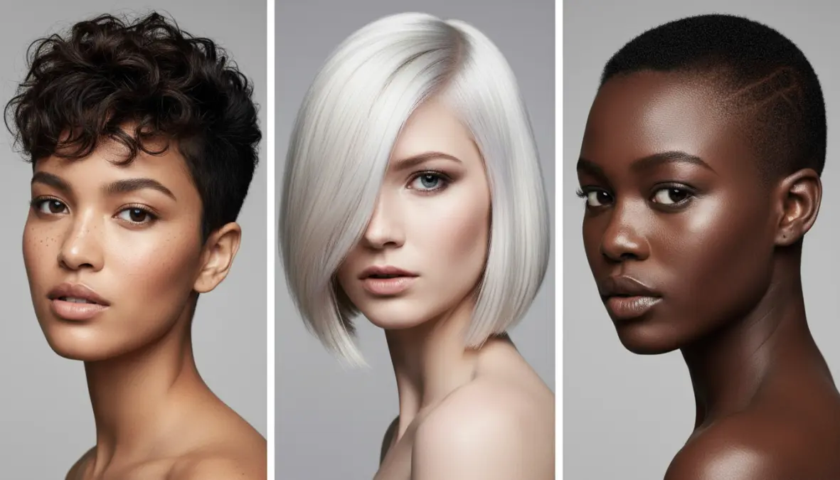 Diversi modelli di tagli capelli corti donna: pixie cut, bob corto e tagli cortissimi