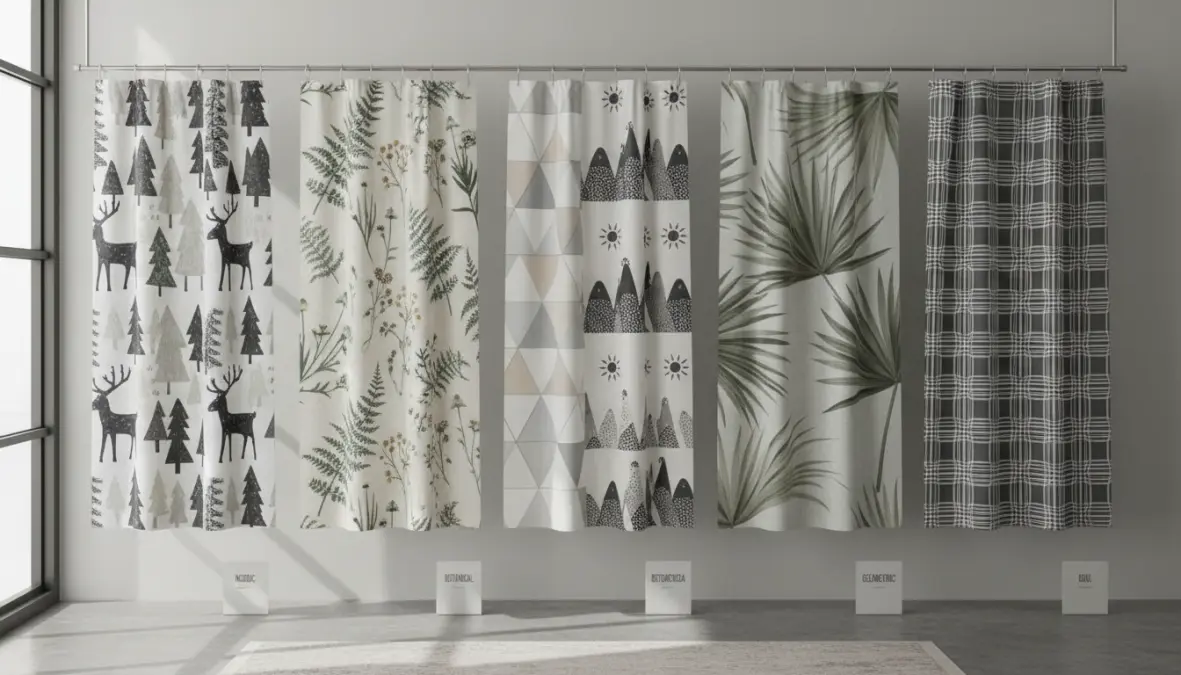 Tende doccia moderne con diversi design e stili per bagno contemporaneo