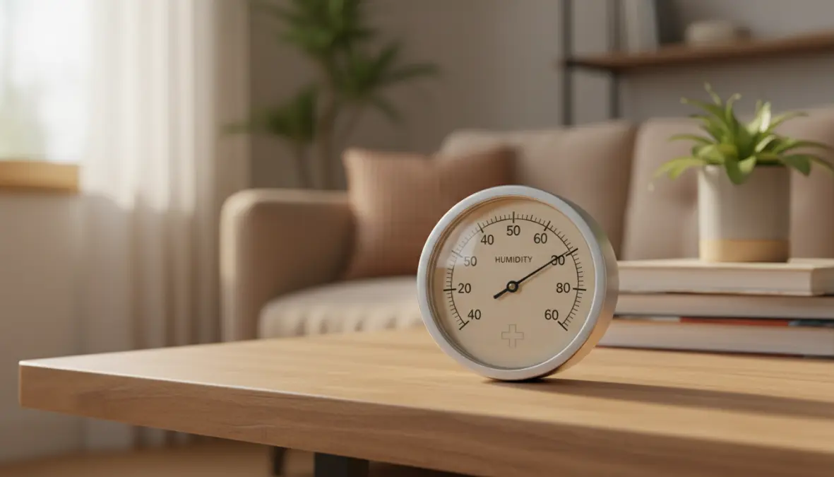Igrometro che misura umidità relativa ideale per il benessere respiratorio in casa