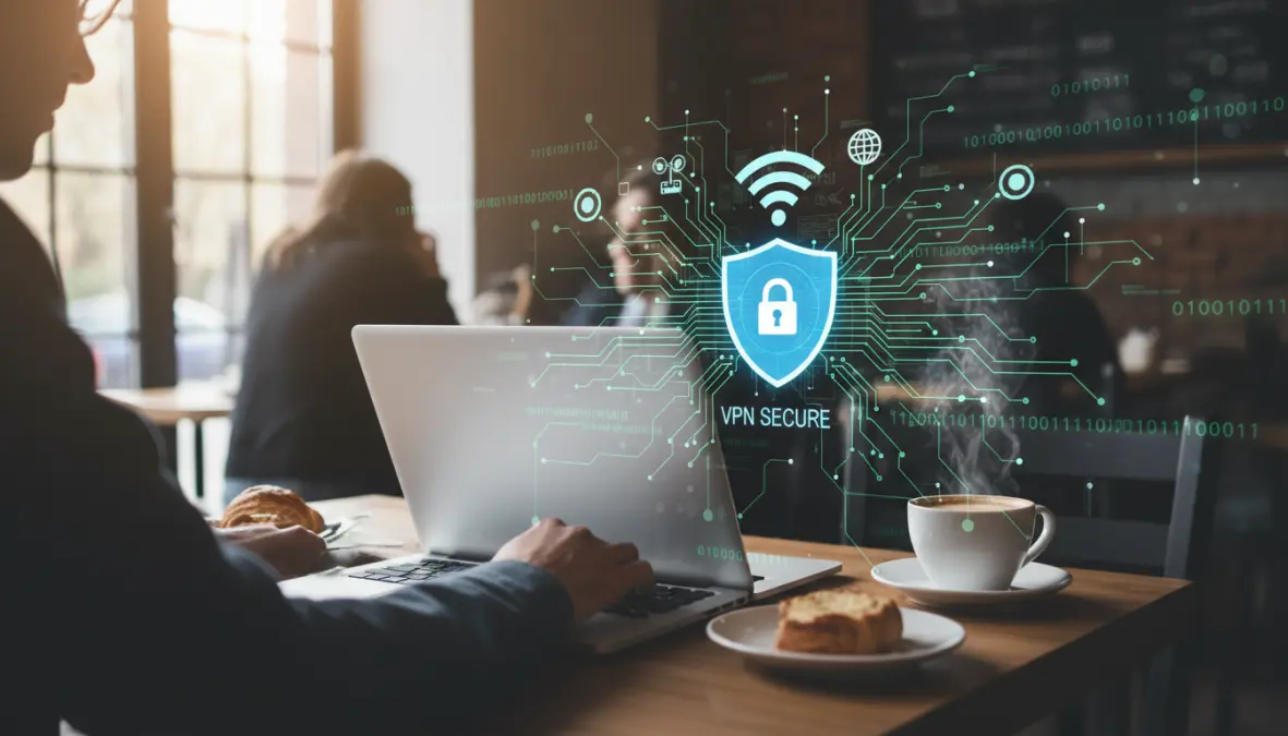 Utilizzo sicuro di WiFi pubblico con VPN per proteggere privacy e dati personali