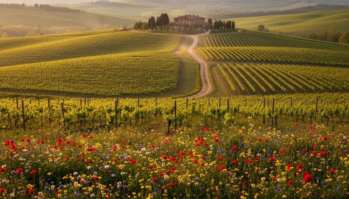 Vigneto toscano in primavera meta primaverile per weekend enogastronomico