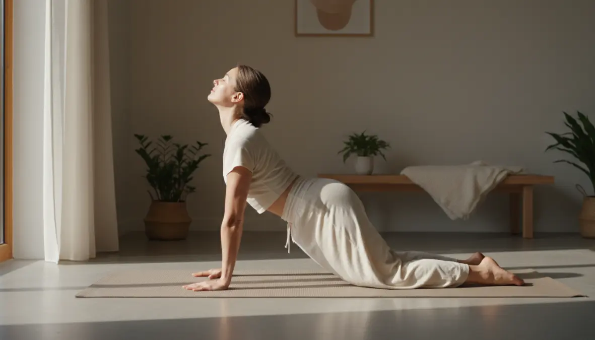 Esercizi yoga per la schiena: posizione gatto-mucca per alleviare il dolore lombare