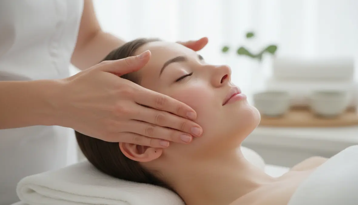 Tecnica di massaggio linfodrenante viso per sgonfiare e drenare liquidi in eccesso