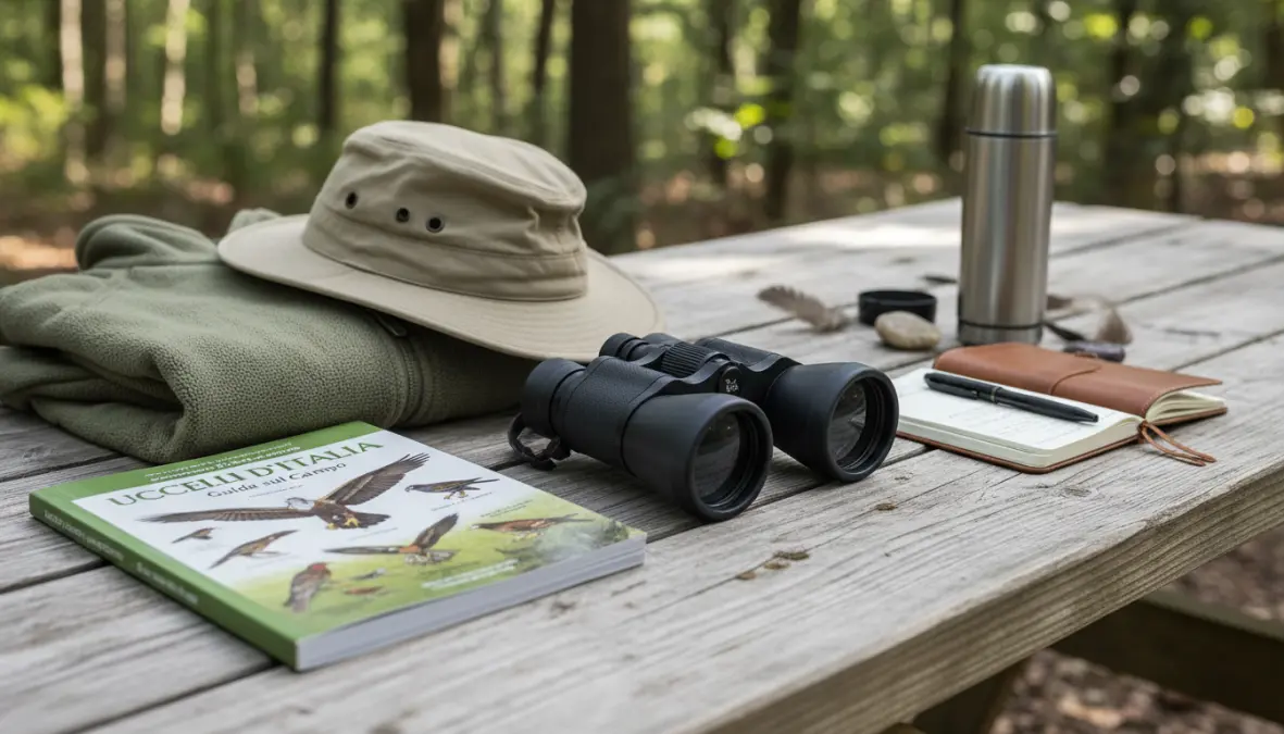 Attrezzatura essenziale per birdwatching: binocolo, guida e abbigliamento per principianti