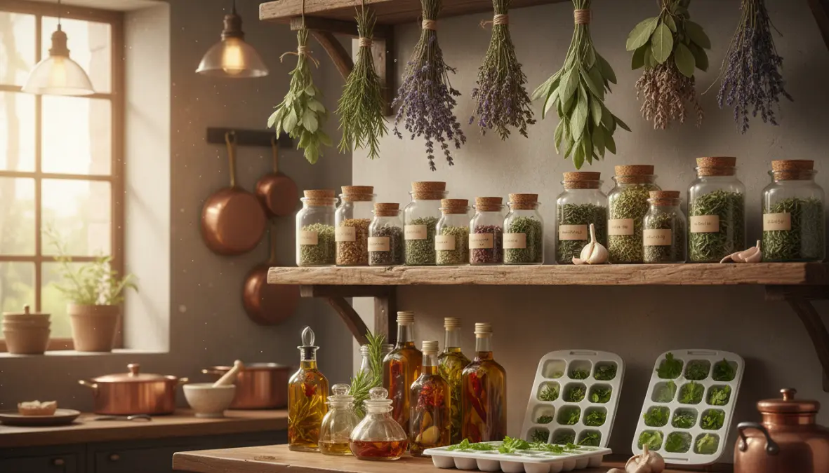 Come conservare erbe aromatiche fresche con diversi metodi di conservazione