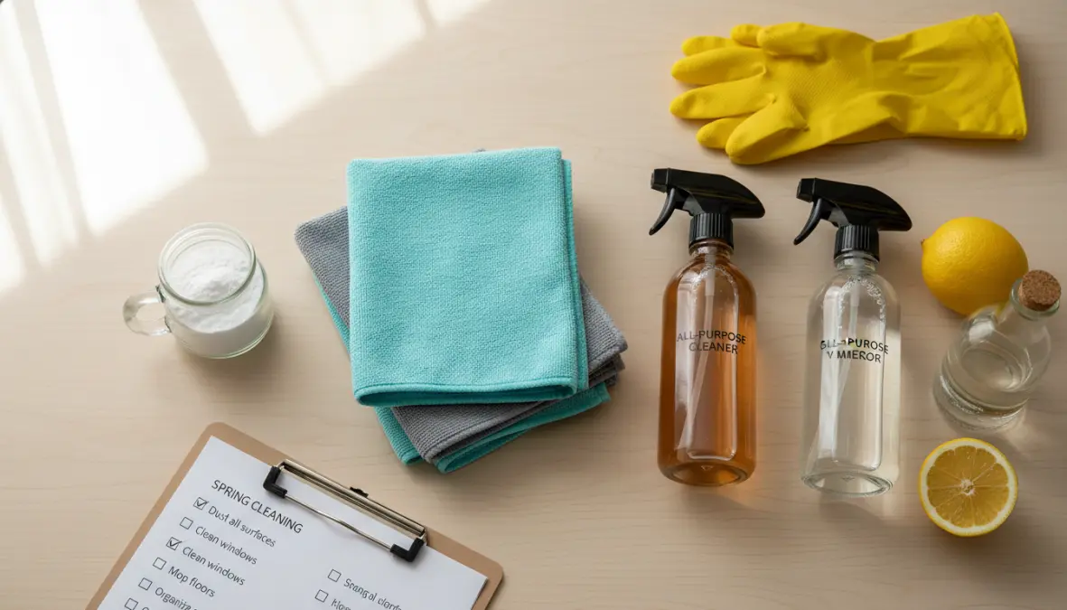 Prodotti ecologici e strumenti per organizzare le pulizie di primavera