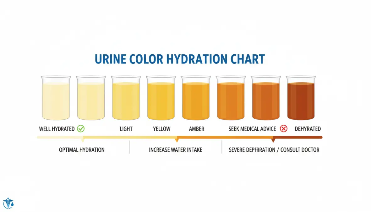 Indicatori di idratazione corretta e sintomi di disidratazione attraverso il colore delle urine